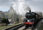 Steaming past Corfe Castle